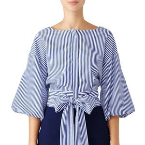 J.O.A. Blue Striped Blouse